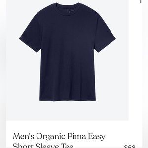 NWOT Lahgo Men's Organic Pima Easy Short Sleeve Tee